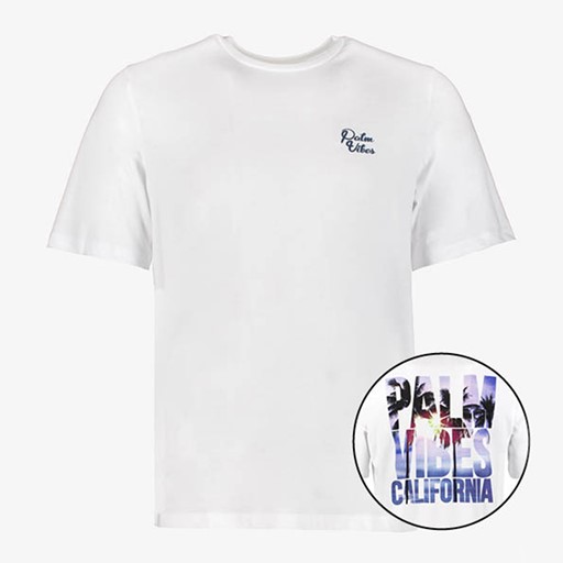 Heren T-shirt met backprint wit