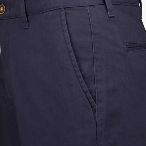 Heren chino short donkerblauw