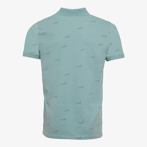 Heren polo met golven print blauw