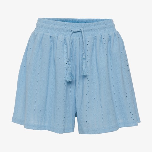 Wijde dames short lichtblauw