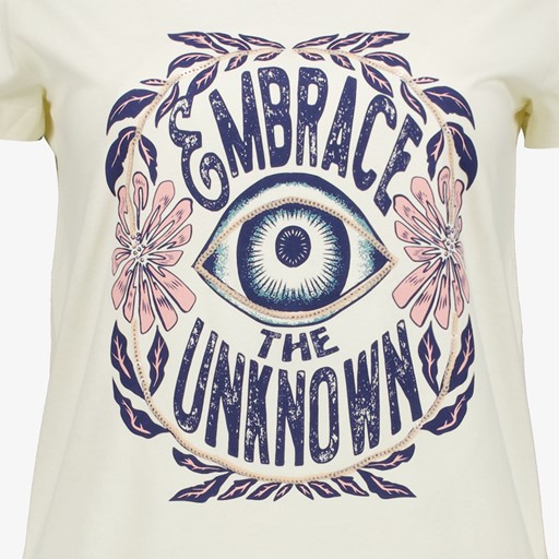 Dames T-shirt met print wit