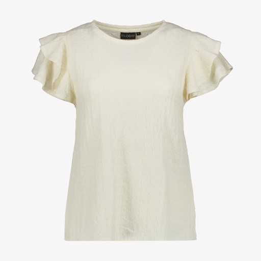 Dames top wit met vlindermouwen
