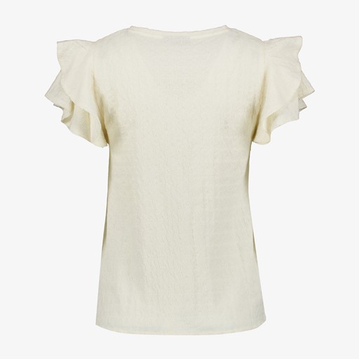 Dames top wit met vlindermouwen