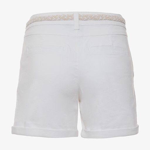 Dames short wit met riem