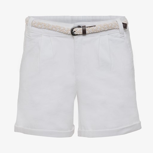Dames short wit met riem