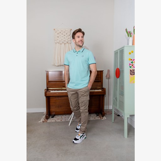 Heren polo lichtblauw