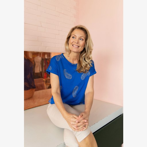 Dames T-shirt met paisley print