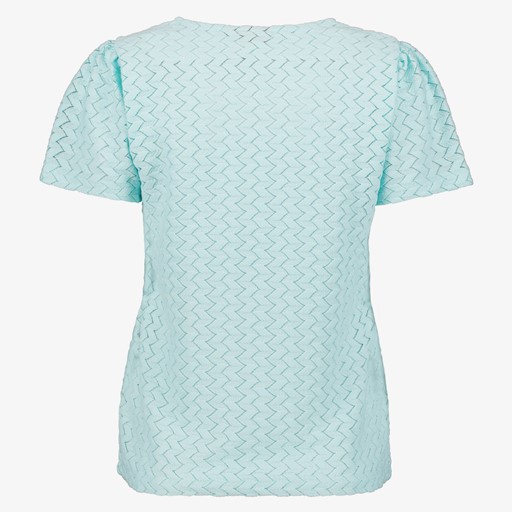 Dames T-shirt met structuur blauw