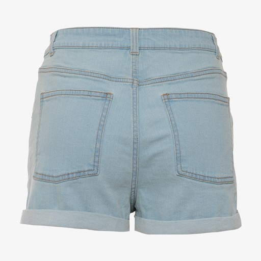 Dames denim short lichtblauw