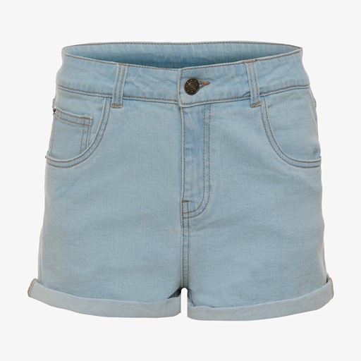 Dames denim short lichtblauw