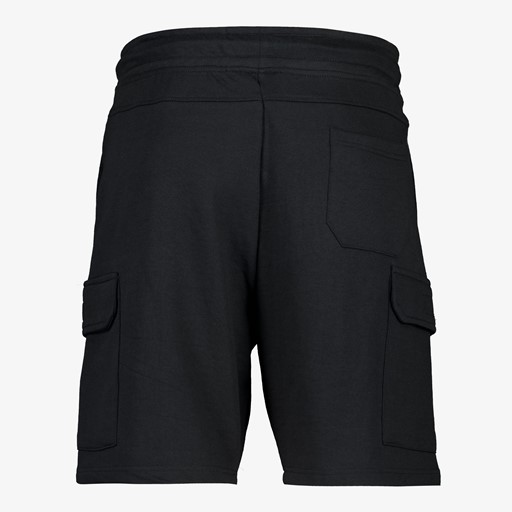Heren cargo sweatshort zwart