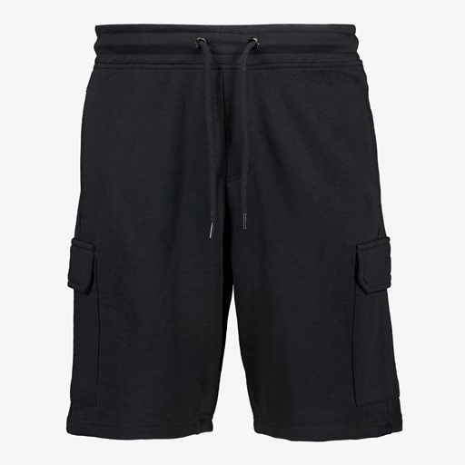 Heren cargo sweatshort zwart