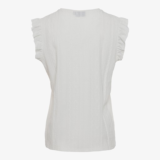 Dames top met ruches wit