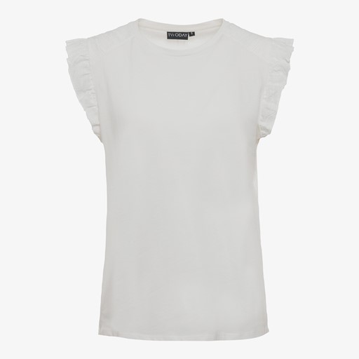 Dames top met ruches wit
