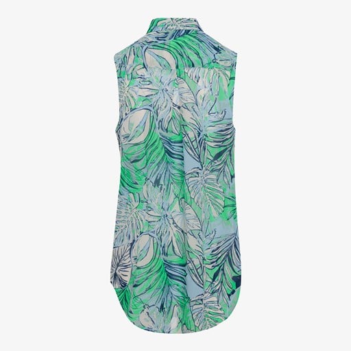 Dames blouse mouwloos met print