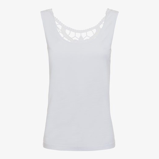 Dames singlet met kant wit