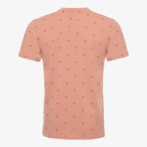 Heren T-shirt met print roze
