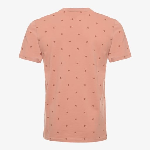 Heren T-shirt met print roze