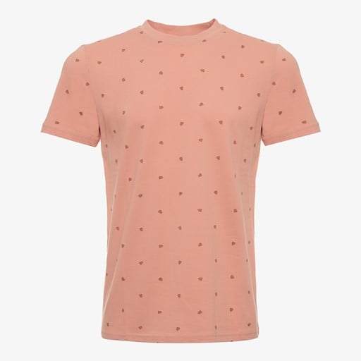 Heren T-shirt met print roze