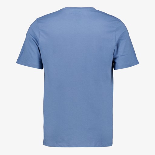 Heren T-shirt met tekstopdruk blauw