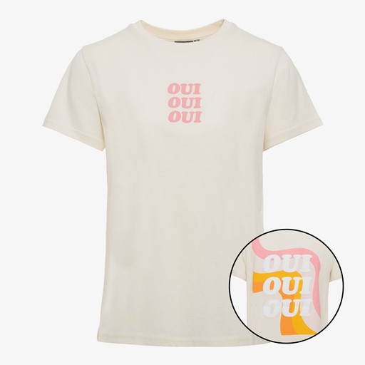 Dames T-shirt met backprint zand