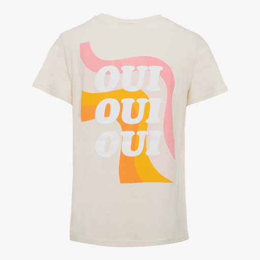 Dames T-shirt met backprint zand