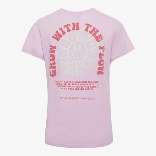 Dames T-shirt met backprint lila