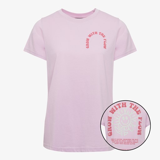 Dames T-shirt met backprint lila