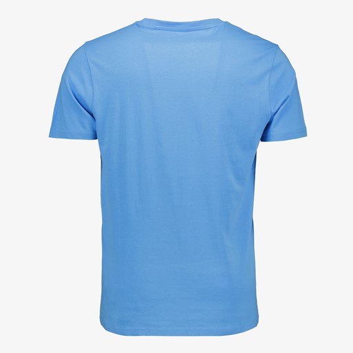 Heren T-shirt met print lichtblauw