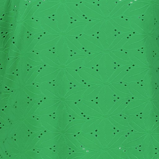 Dames broderie T-shirt groen