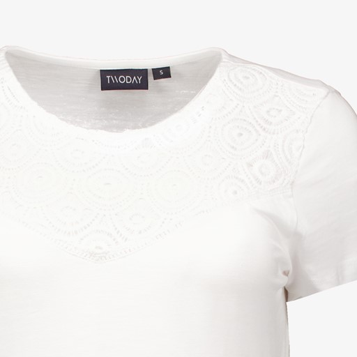 Dames T-shirt met dessin wit