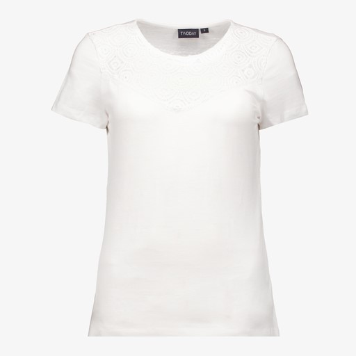 Dames T-shirt met dessin wit