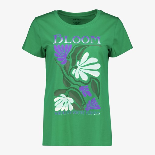 Dames T-shirt met print groen