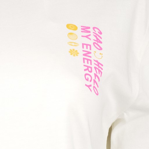 Dames T-shirt met backprint wit