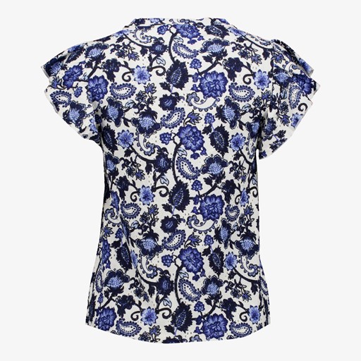 Dames top met paisley print blauw
