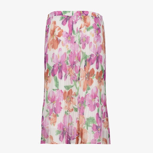 Dames midi chiffon rok met bloemenprint