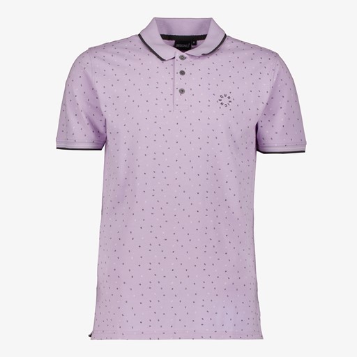Heren polo met print lila