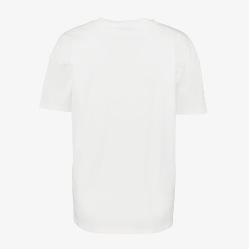 Oversized dames T-shirt bloemenprint wit