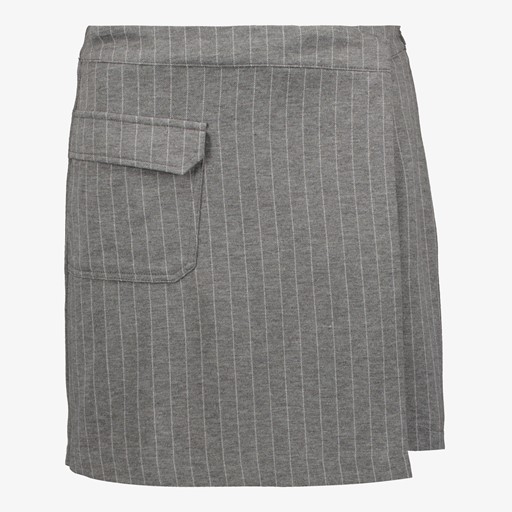 Dames skort grijs met pinstripe