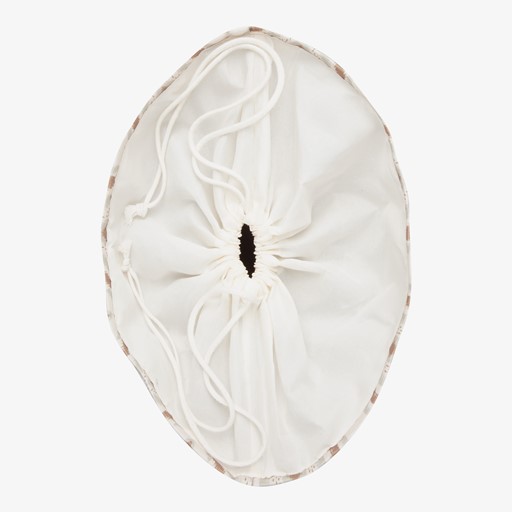 Strandtas met print beige