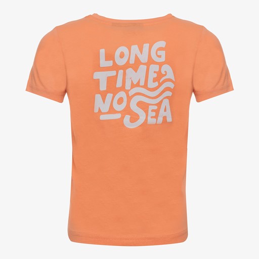 Jongens T-shirt met backprint oranje