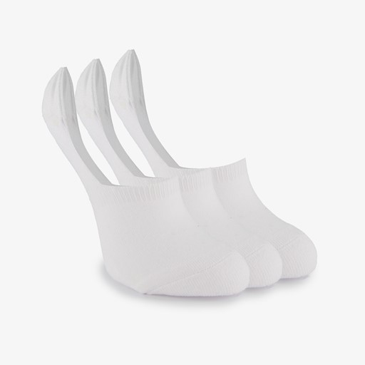 3 paar dames badstof footies wit