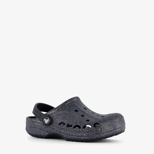 Baya Clog kinder klompen zwart glitter