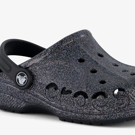 Baya Clog kinder klompen zwart glitter