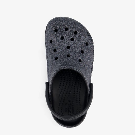 Baya Clog kinder klompen zwart glitter