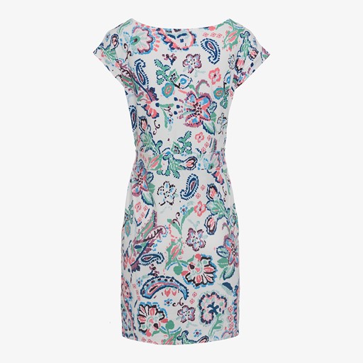 Dames jurk met paisley print wit