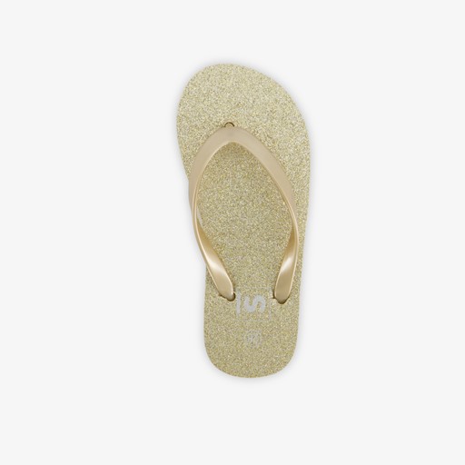 Kinder teenslippers goudkleurig