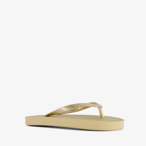 Kinder teenslippers goudkleurig