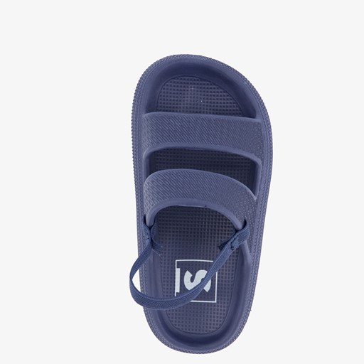 Jongens badslippers blauw met dikke zolen