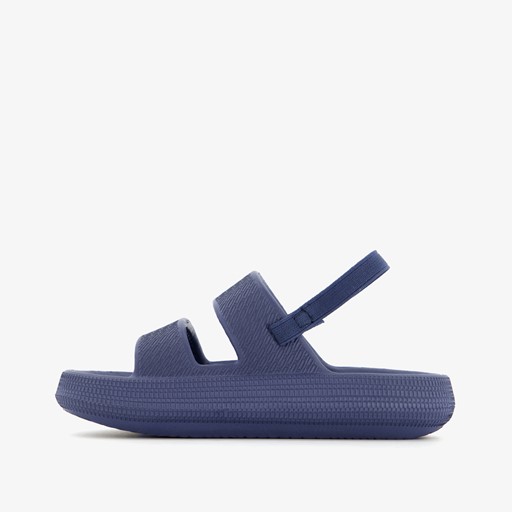 Jongens badslippers blauw met dikke zolen